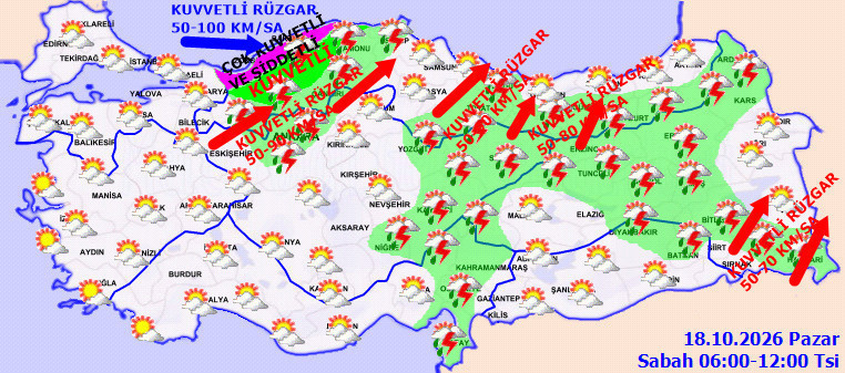 İstanbul dahil 36 ilde yağış alarmı. Çok kuvvetli ve şiddetli olacak - Resim : 5