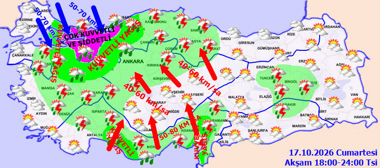 İstanbul dahil 36 ilde yağış alarmı. Çok kuvvetli ve şiddetli olacak - Resim : 3