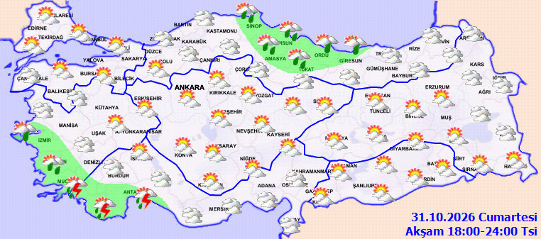 İki ilde sarı bir şehirde turuncu alarm. Meteoroloji saat vererek uyardı - Resim : 1