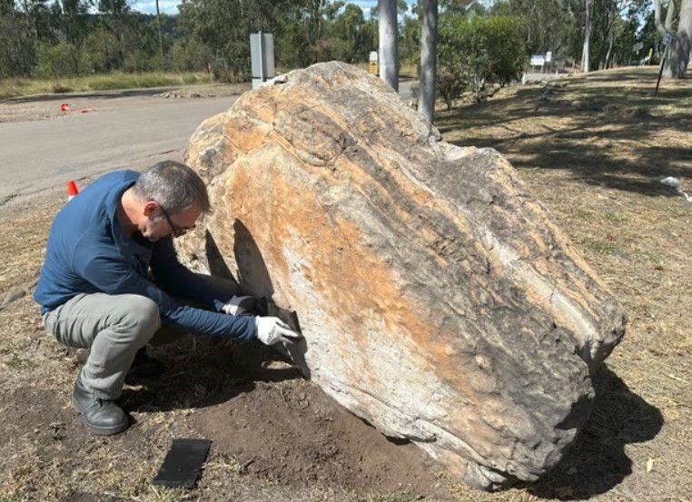 20 yıldır okul bahçesinde duruyordu: 200 milyon yıllık dinozor izleri bulundu - Resim: 2