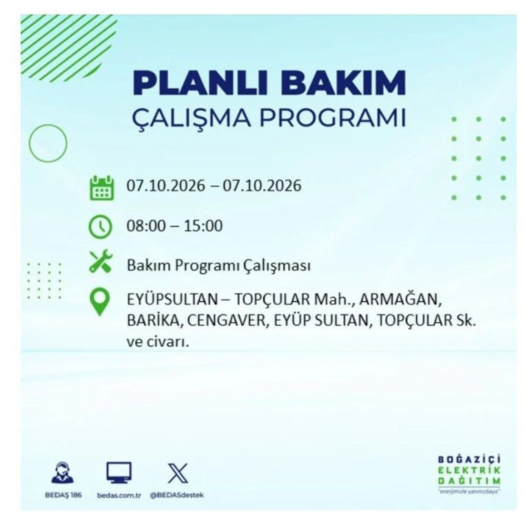 İstanbul’un 25 ilçesi bugün karanlığa gömülecek. İlçe ilçe saat saat duyuruldu - Resim: 38