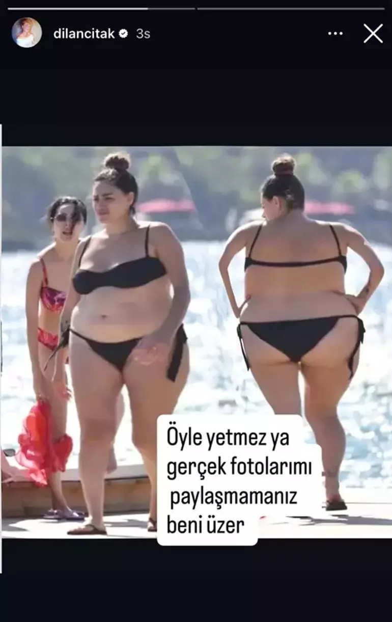 Dilan Çıtak bikinili çekilen fotoğraflarına sinirlendi! 'Öyle yetmez' - Resim : 1