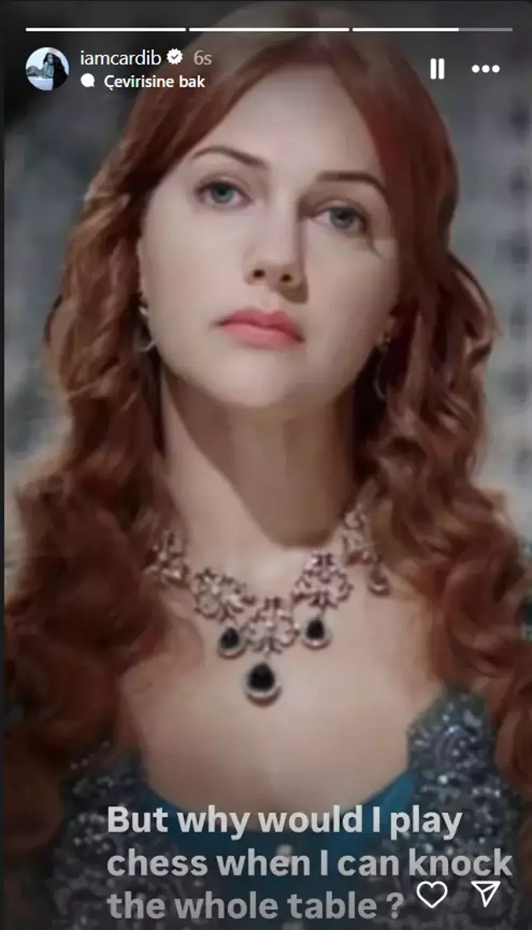 Dünyaca ünlü yıldız Cardi B'den Hürrem Sultan'lı gönderme - Resim : 1