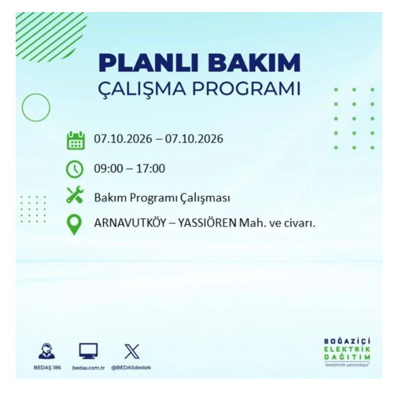 İstanbul’un 25 ilçesi bugün karanlığa gömülecek. İlçe ilçe saat saat duyuruldu - Resim: 12