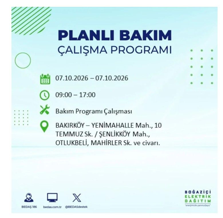 İstanbul’un 25 ilçesi bugün karanlığa gömülecek. İlçe ilçe saat saat duyuruldu - Resim: 17