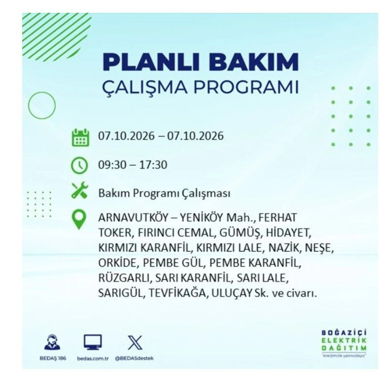 İstanbul’un 25 ilçesi bugün karanlığa gömülecek. İlçe ilçe saat saat duyuruldu - Resim: 11