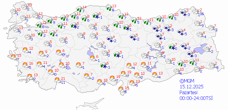 Meteoroloji tarih verdi: Kar Batı'ya geliyor - Resim : 1