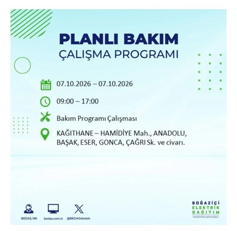 İstanbul’un 25 ilçesi bugün karanlığa gömülecek. İlçe ilçe saat saat duyuruldu - Resim: 46