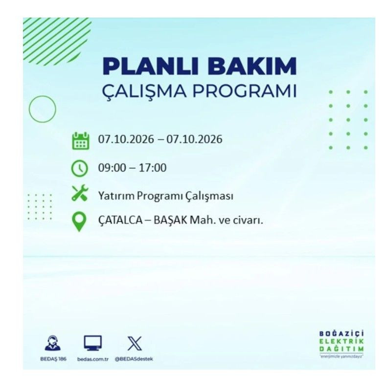 İstanbul’un 25 ilçesi bugün karanlığa gömülecek. İlçe ilçe saat saat duyuruldu - Resim: 25