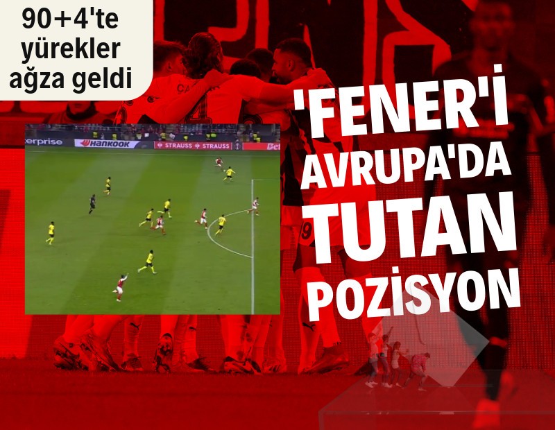 Fenerbahçe'yi Avrupa Ligi'nde tutan pozisyon: 90+4'te yürekler ağza geldi