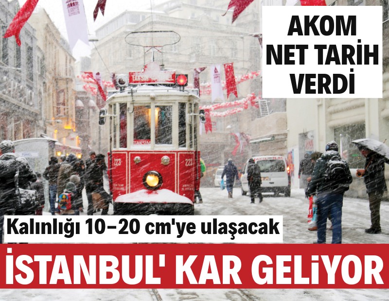 AKOM net tarih verdi: İstanbul'a kar geliyor, kalınlığı 10 - 20 santimetreye ulaşacak