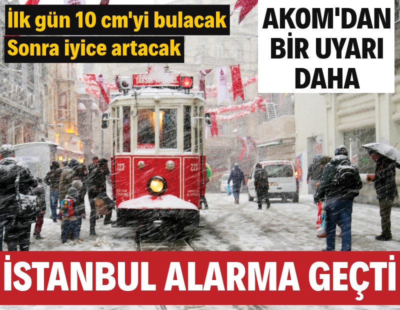 İstanbul alarma geçti: Kar kalınlığı ilk gün 10 santimetreyi bulacak, sonra iyice artacak