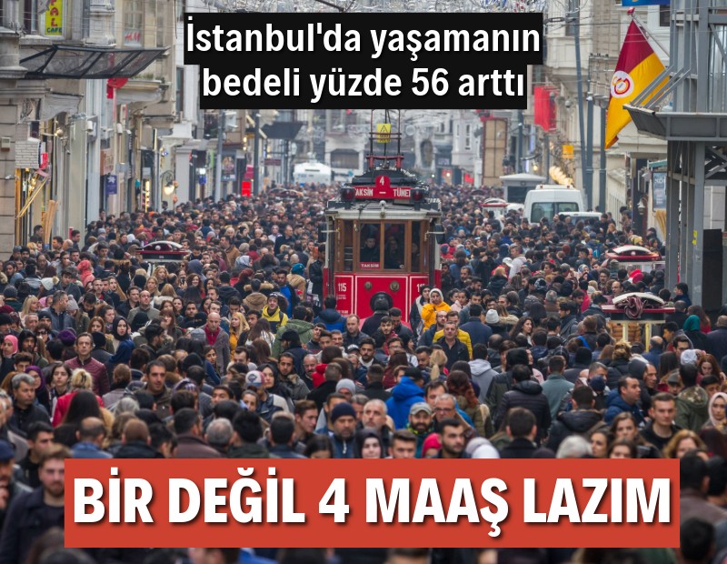 İstanbul’da yaşamanın maliyeti 82 bin 800 TL