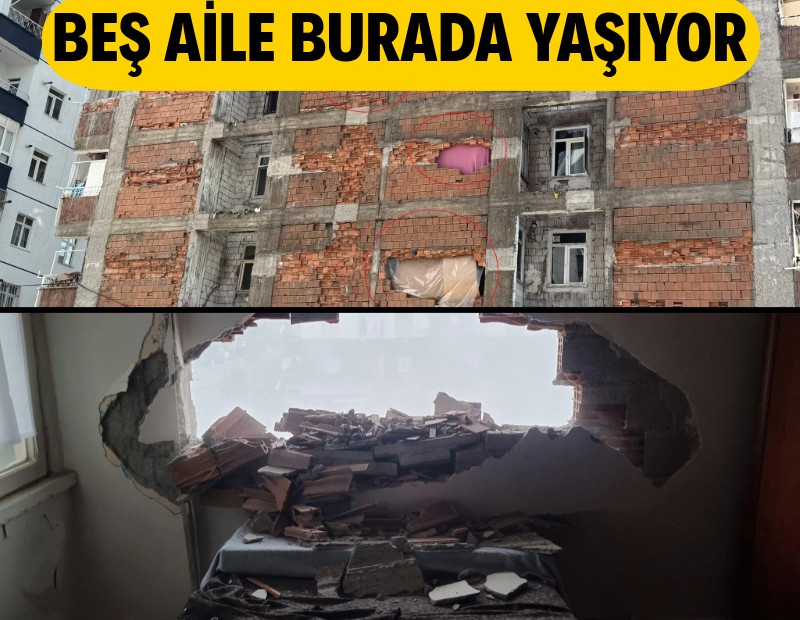 Kurunun yanında yaş da yandı: Beş aile delik deşik apartmanda yaşıyor, çünkü paraları yok