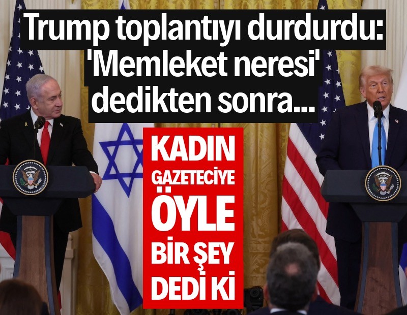 Trump, kadın gazeteciye öyle bir şey dedi ki... Salon kahkahaya boğuldu