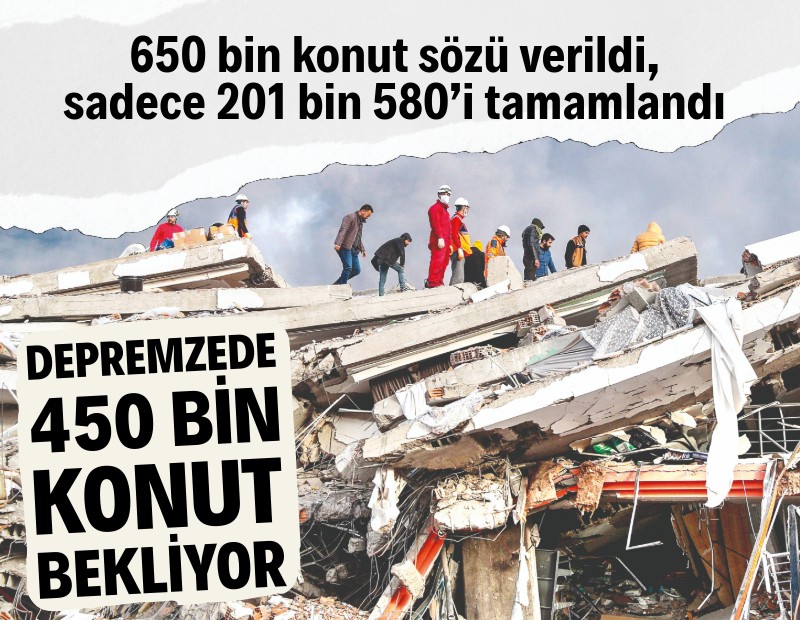 Depremzede 450 bin konut bekliyor