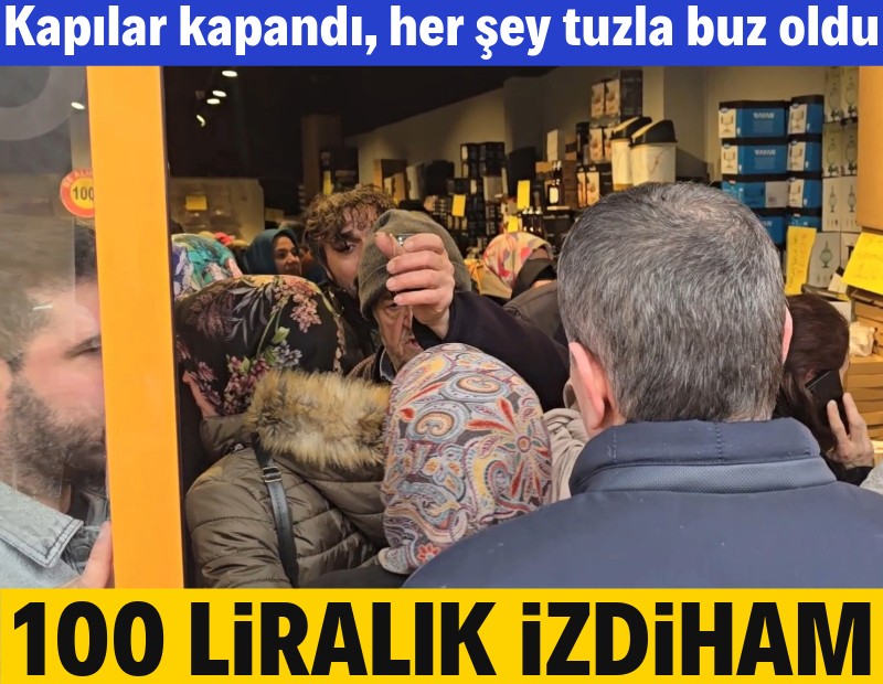 İndirim heyecanı çığırından çıktı: 100 liralık izdiham