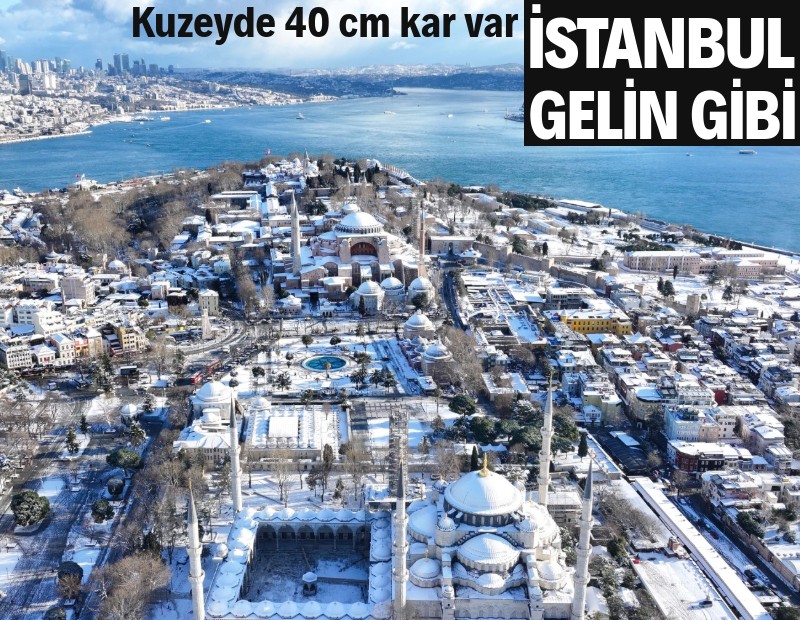 İstanbul’un kuzeyinde kar kalınlığı 40 santime ulaştı