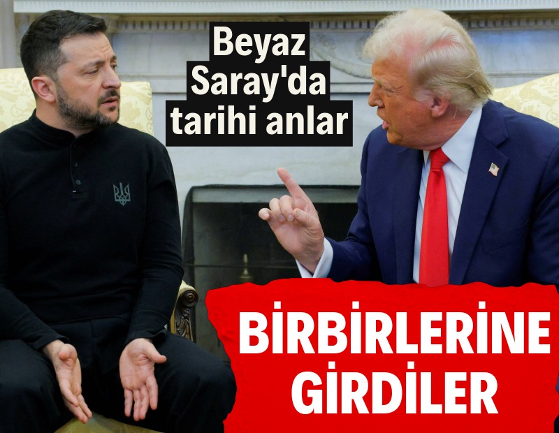 Beyaz Saray'da tarihi anlar: Trump ve Zelenskiy birbirine girdi