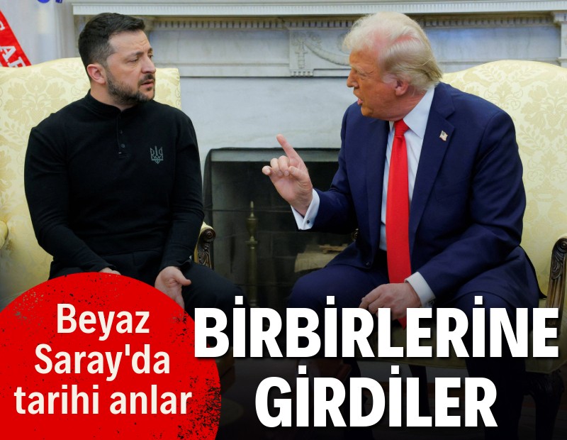 Beyaz Saray'da tarihi anlar: Trump ve Zelenskiy birbirine girdi