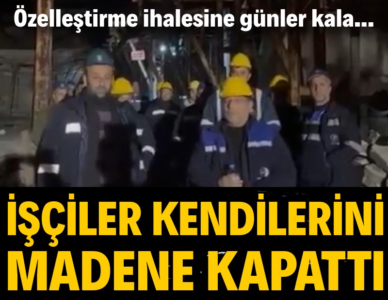 Çayırhan işçileri kendilerini madene kapattı