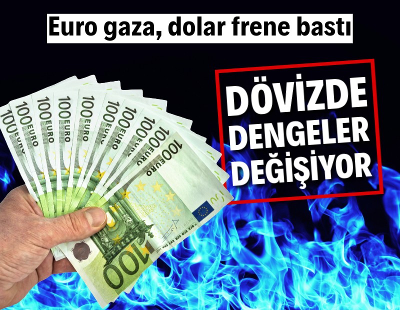 Euro gaza, dolar frene bastı