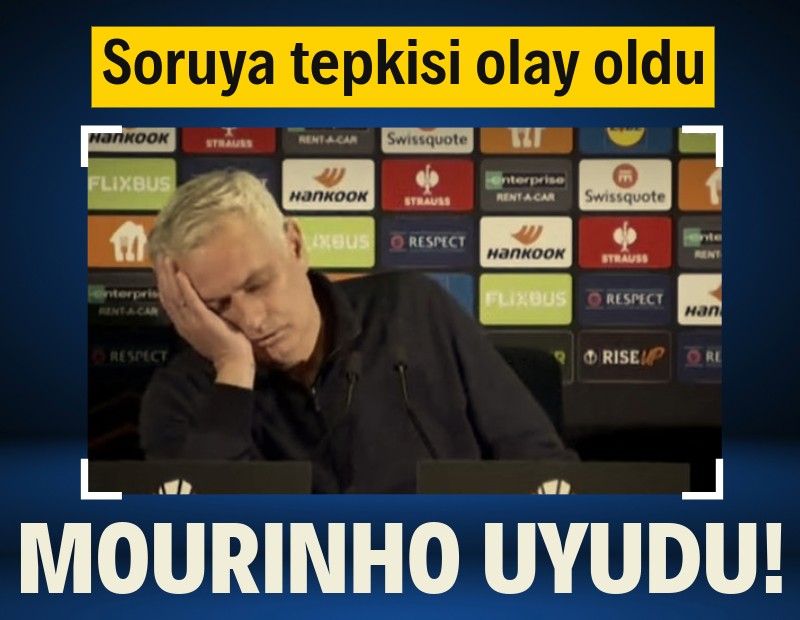 Mourinho basın toplantısında ‘uyudu’: Uzun soruya tepkisi olay oldu