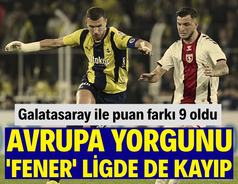 Avrupa yorgunu Fenerbahçe ligde de kayıp: Zirvede puan farkı 9 oldu