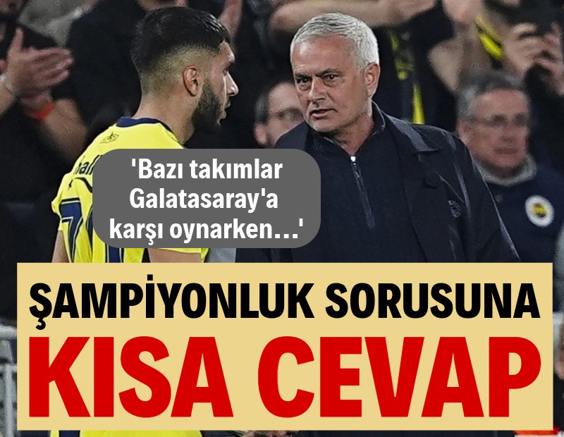 Mourinho'dan şampiyonluk sorusuna kısa cevap