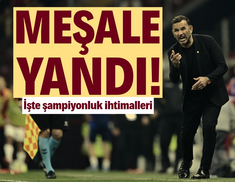 Galatasaray meşaleyi yaktı: Şampiyonluk ihtimalleri!