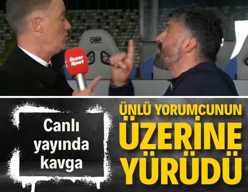 Gattuso ünlü yorumcunun üzerine yürüdü: Canlı yayında şok kavga