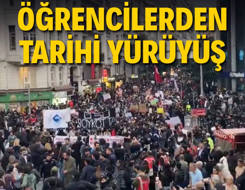 On binlerce üniversiteli Maçka'dan kayyum atanan Şişli Belediyesi'ne yürüyor