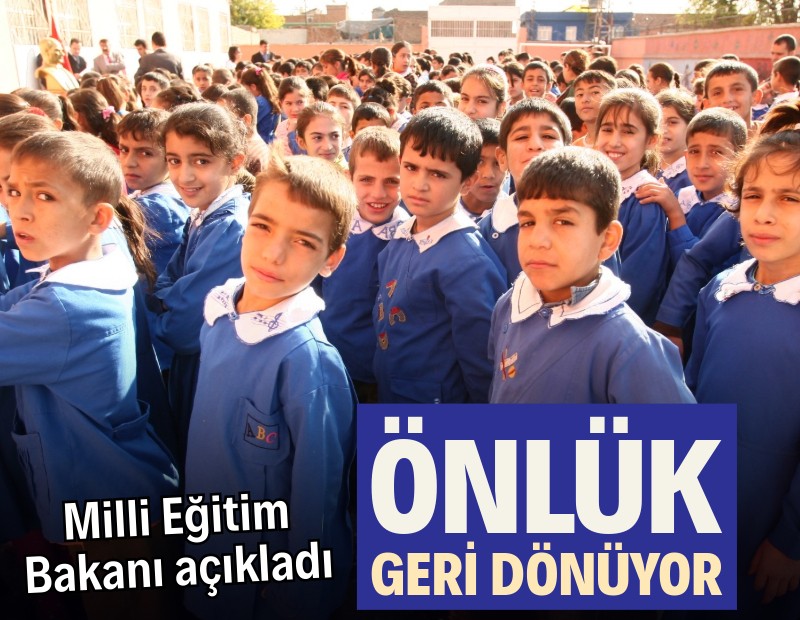 Bakan Tekin açıkladı: Okullarda önlük geri dönüyor