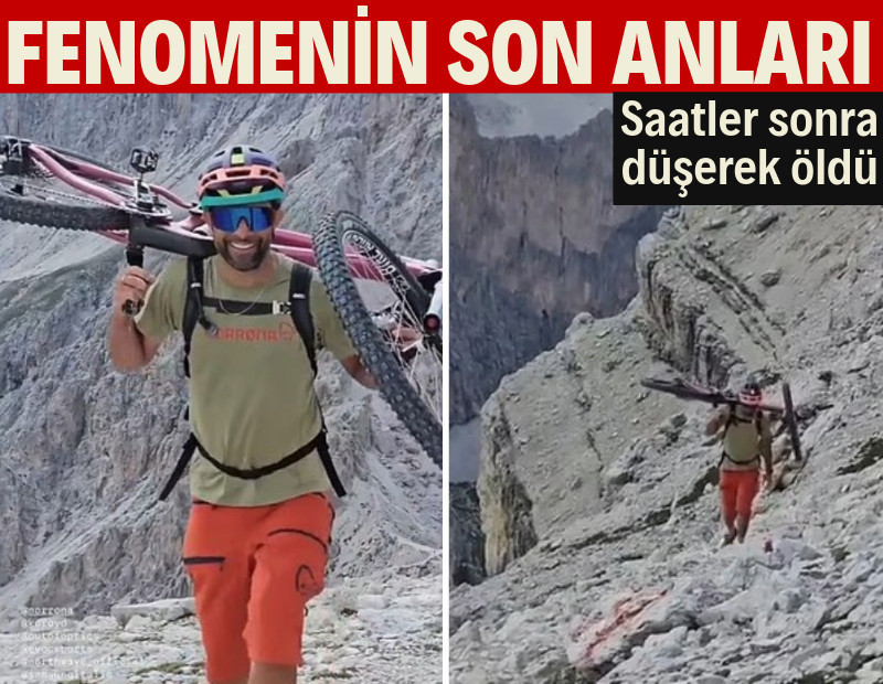 Son videosu oldu: Fenomen bisikletçi dağda düşerek öldü