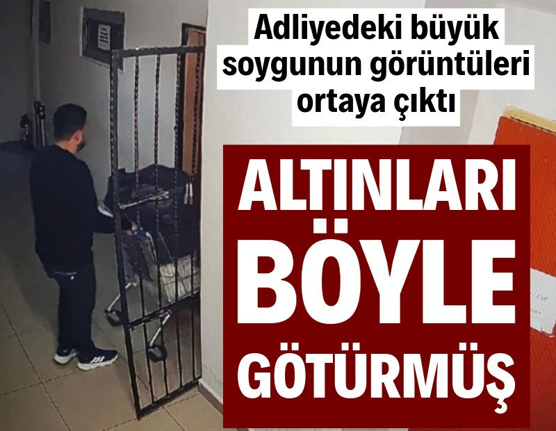 Büyükçekmece Adliyesi'ndeki hırsızlık anları ortaya çıktı
