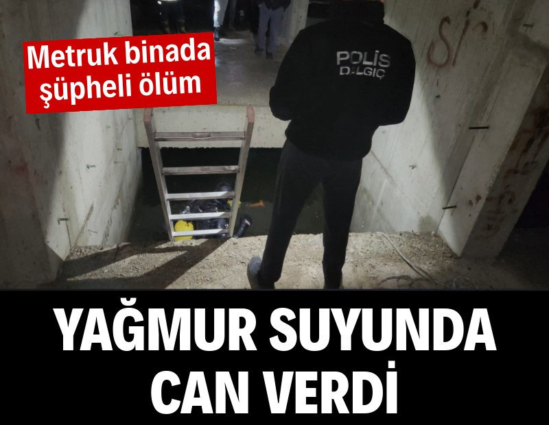 Biriken yağmur suyuna düşüp öldü