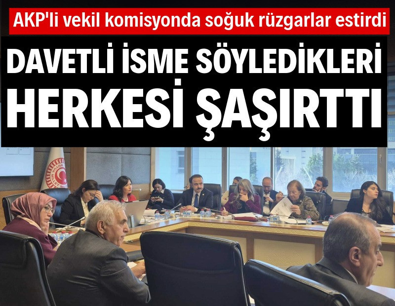 AKP'li vekilden TBMM komisyonunda ilginç tepki