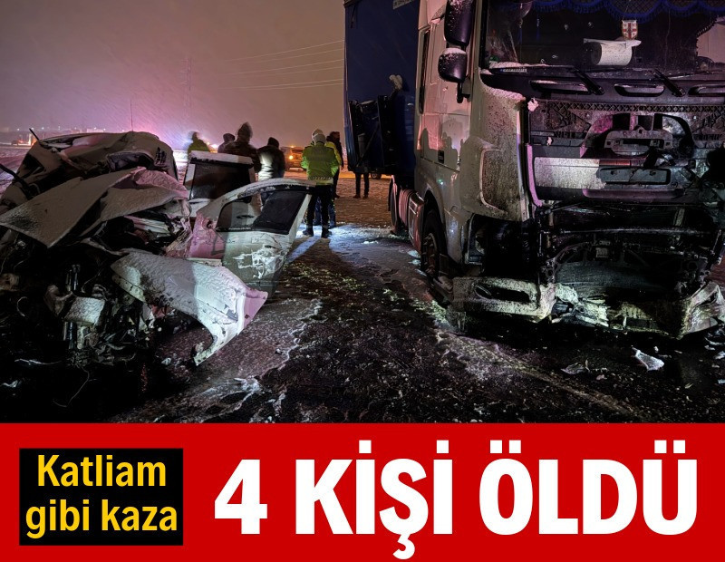 Erzurum'da feci kaza: 4 ölü