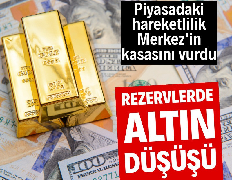 Merkez'in rezervlerinde altın düşüşü
