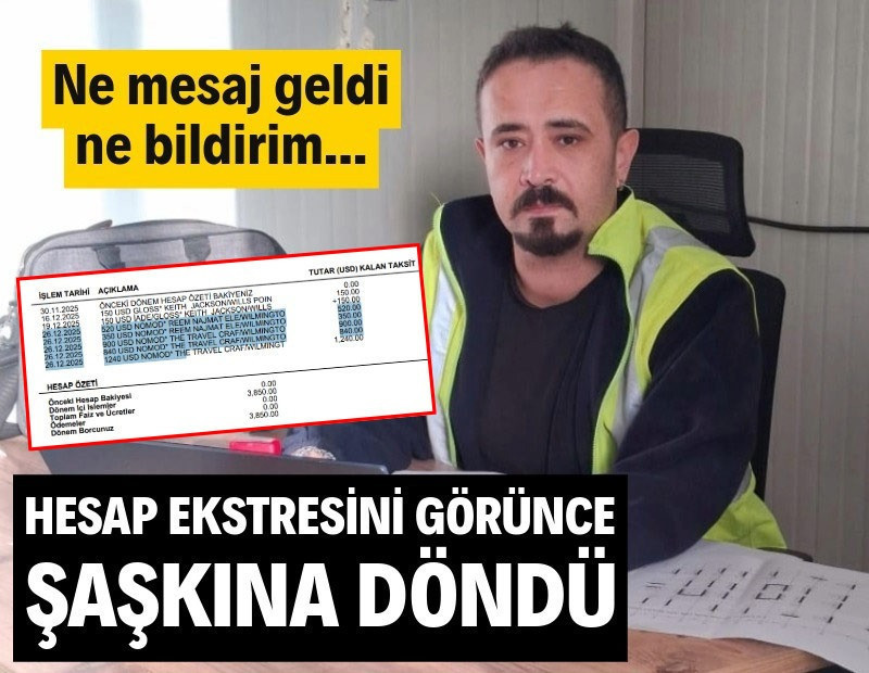 Hiç gitmediği Amerika’da kredi kartından 4 bin dolar harcandı...