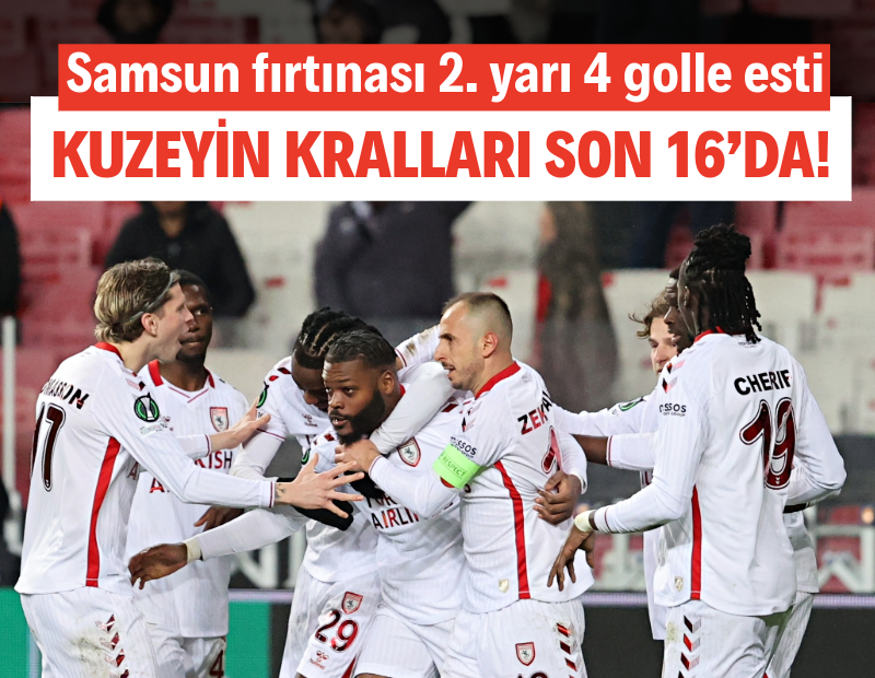 Samsunspor, Shkendija’ya ikinci yarı gol yağdırıp son 16'ya kaldı: 4-0