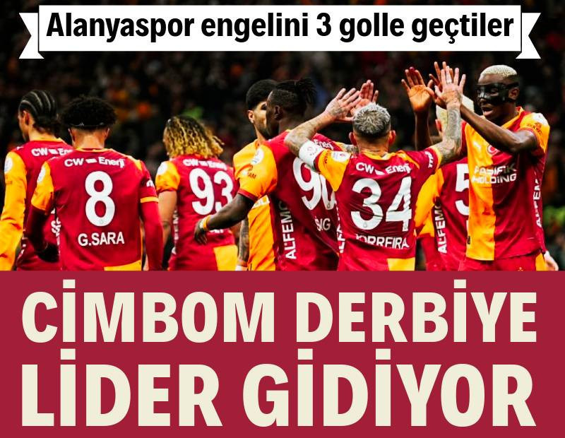 Galatasaray, Beşiktaş derbisine lider gidiyor! Alanyaspor'u RAMS Park'ta geçtiler: 3-1