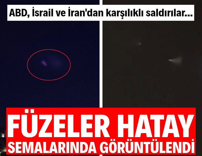İran’ın füzeleri Hatay semalarında görüntülendi