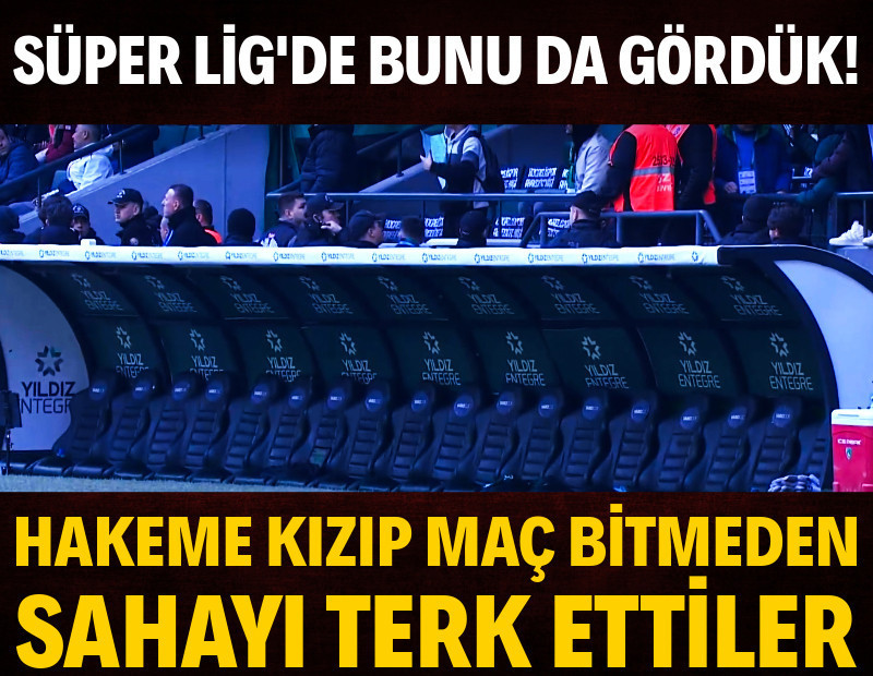 Süper Lig'de olay: Kocaelispor-Konyaspor maçında kulübeyi boşalttılar!