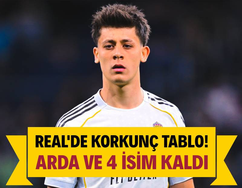 Real Madrid’de korkunç tablo: Arda Güler ve 4 isim kaldı