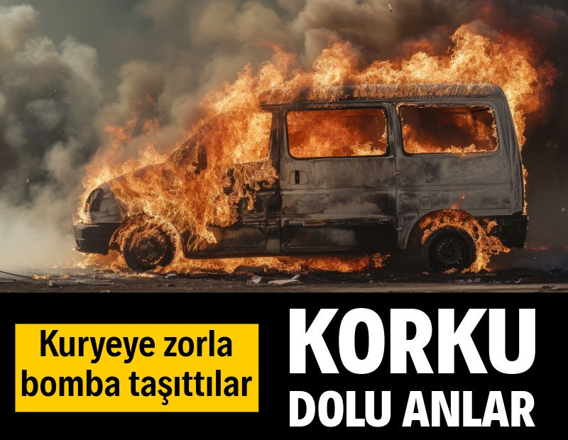 Kuryeye zorla bomba taşıttılar
