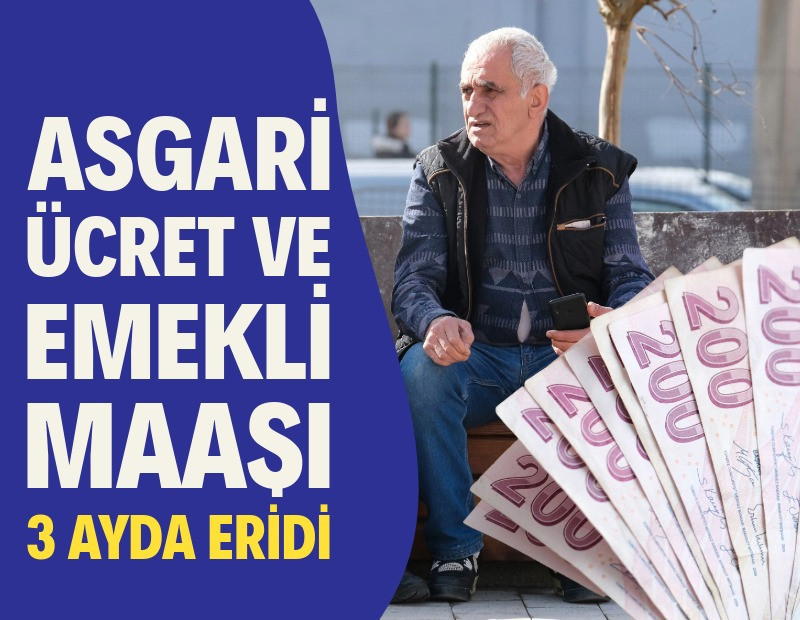 Asgari ücret üç ayda 2 bin 819 lira eridi