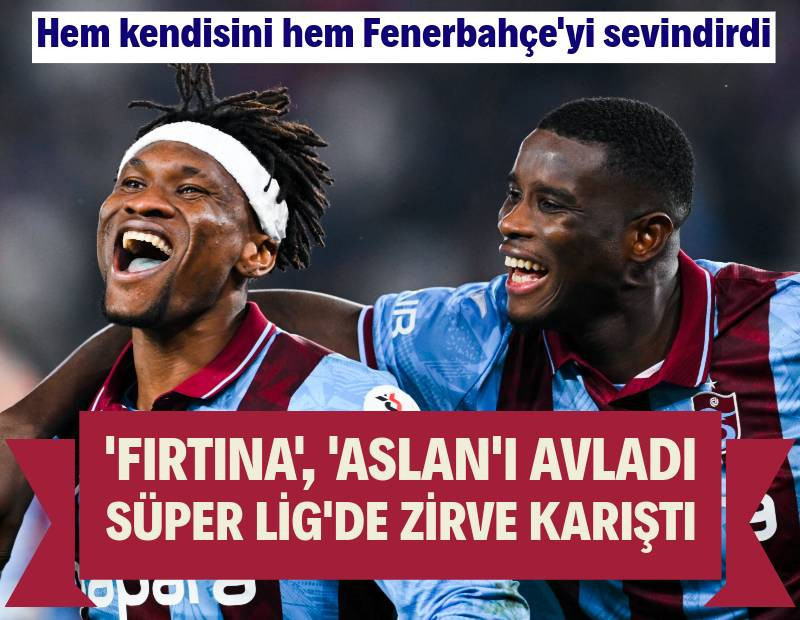 Trabzonspor Galatasaray'ı avladı, Süper Lig'de zirve karıştı: 2-1