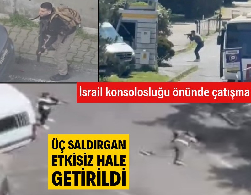 İsrail konsolosluğu önünde çatışma