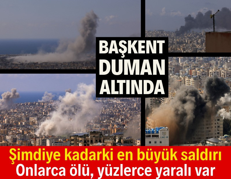 İsrail uçakları onlarca noktayı vurdu: Başkent duman altında
